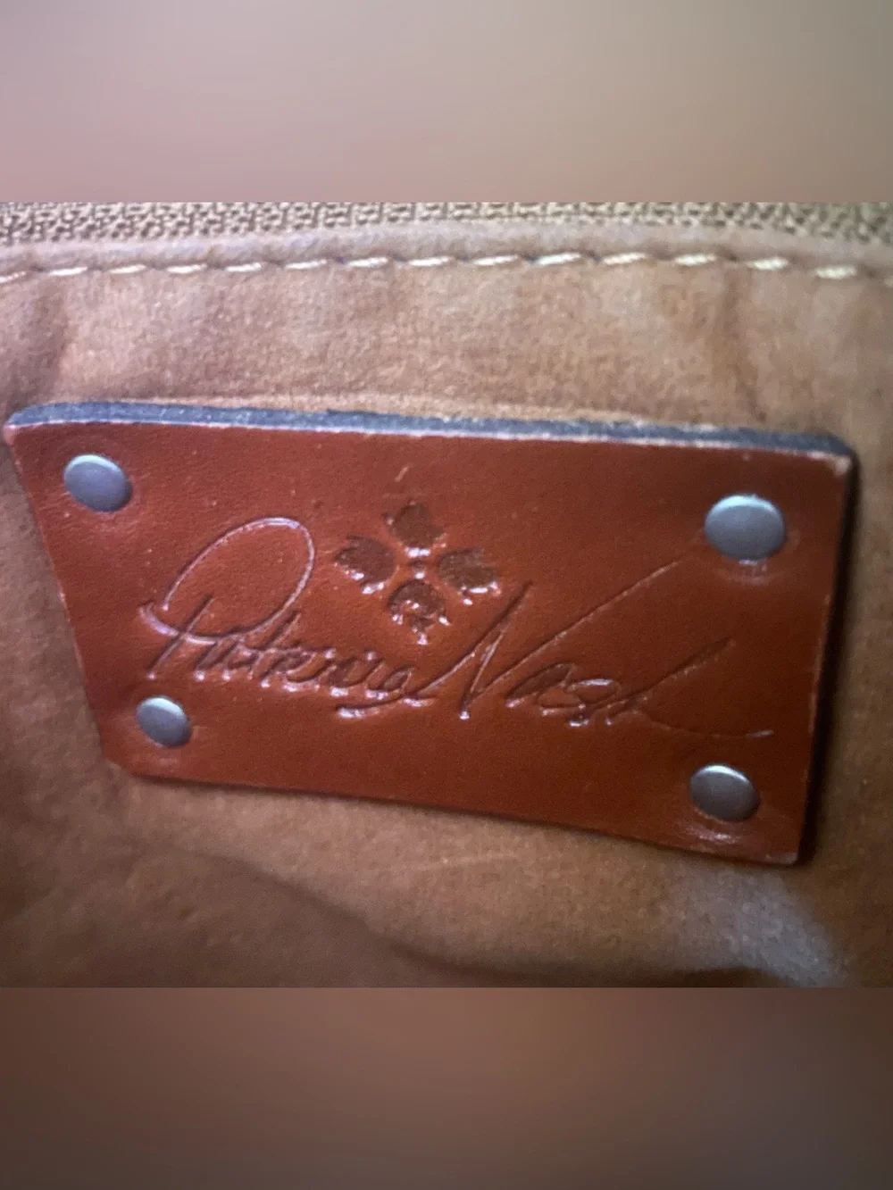 Patricia Nash Cassini Wristlet Tooled Turquoise Brown Leather Clutch